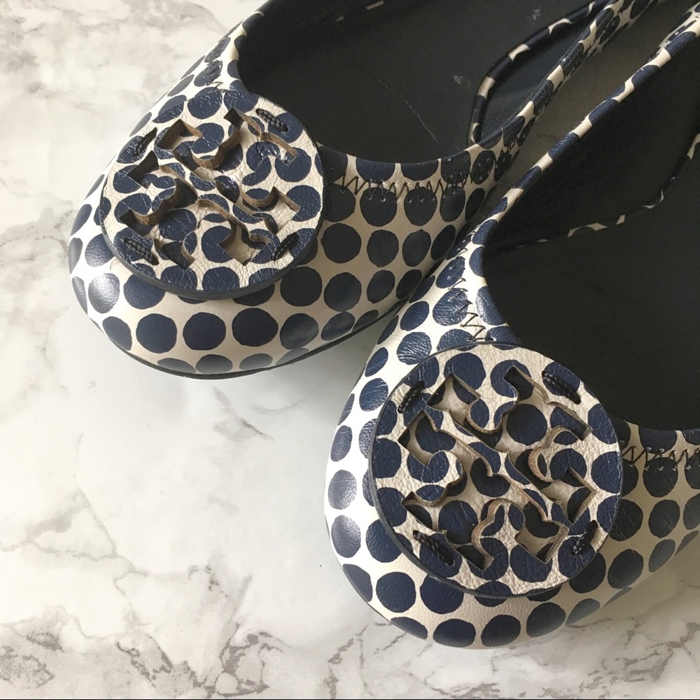 Tory Burch ‘Minnie’ Polka Dot Travel Ballet Flat - Picture 3 of 6